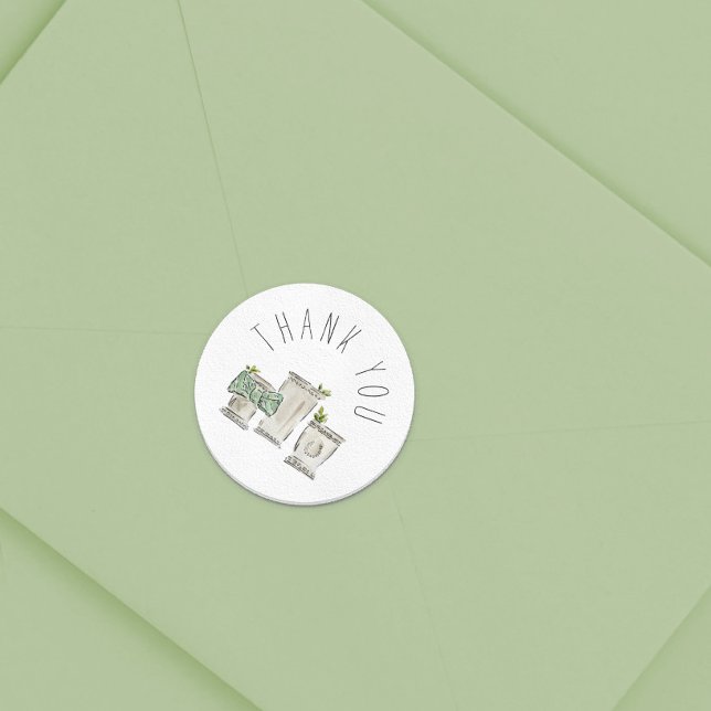 Mint Julep Vielen Dank Runder Aufkleber (Von Creator hochgeladen)