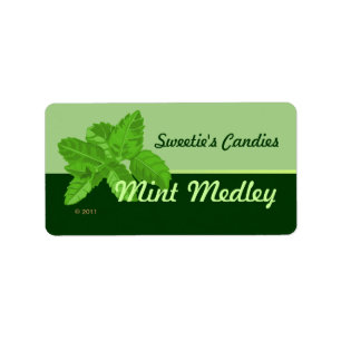 Mint Leaf Labels Adressaufkleber