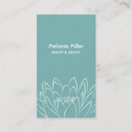 Mint lilypad beauty flower wellness elegant card visitenkarte