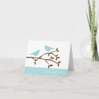 Mint Love Birds Vielen Dank Karten