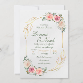 Mint Mold Modern Wedding Einladungskarten