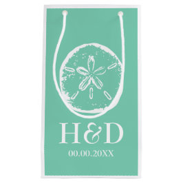 Mint monogramme et dollar mariage cadeau sacs
