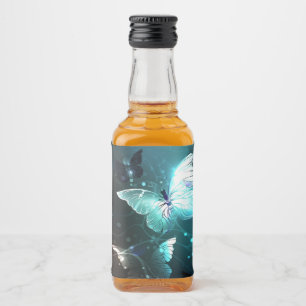 Mint-Night-Schmetterlinge Alkoholflaschenetikett