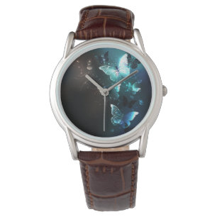 Mint-Night-Schmetterlinge Armbanduhr
