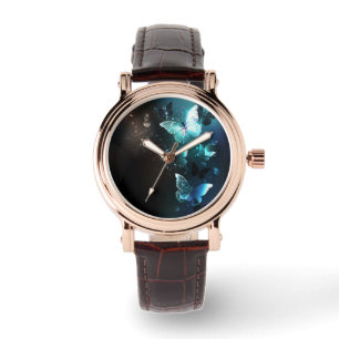 Mint-Night-Schmetterlinge Armbanduhr
