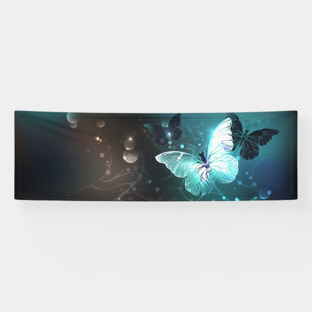 Mint-Night-Schmetterlinge Banner (Horizontal)