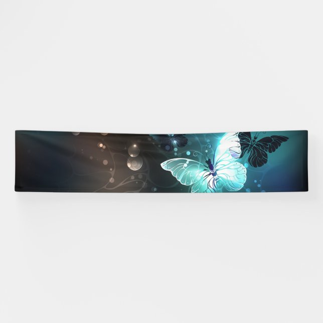 Mint-Night-Schmetterlinge Banner (Horizontal)