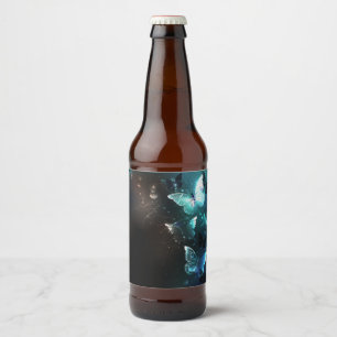 Mint-Night-Schmetterlinge Bierflaschenetikett