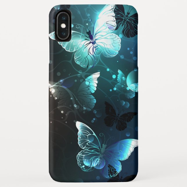 Mint-Night-Schmetterlinge Case-Mate iPhone Hülle (Rückseite)