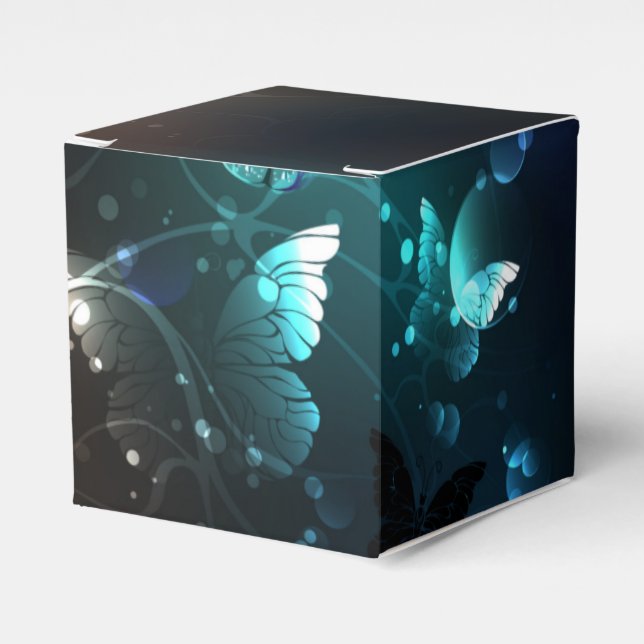 Mint-Night-Schmetterlinge Geschenkschachtel (Vorderseite)