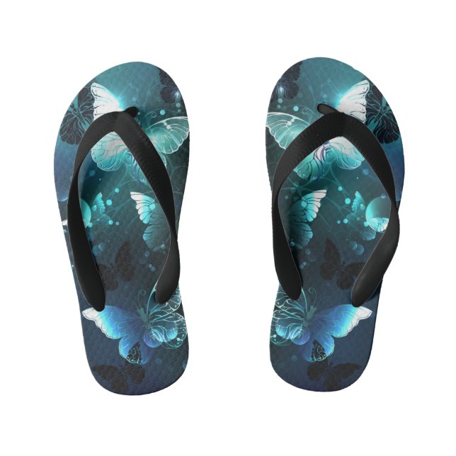 Mint-Night-Schmetterlinge Kinderbadesandalen (Fußbett)