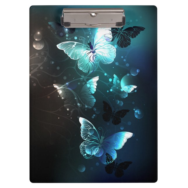 Mint-Night-Schmetterlinge Klemmbrett (Vorderseite)