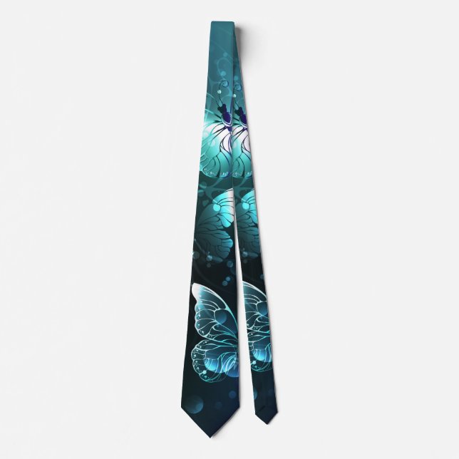 Mint-Night-Schmetterlinge Krawatte (Vorderseite)