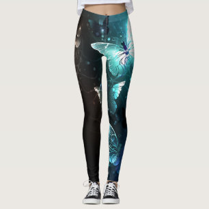 Mint-Night-Schmetterlinge Leggings