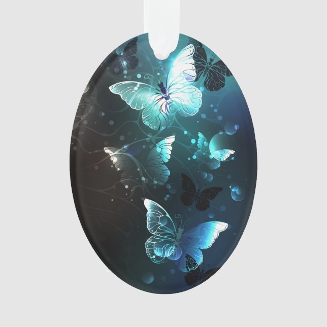 Mint-Night-Schmetterlinge Ornament (Vorderseite)