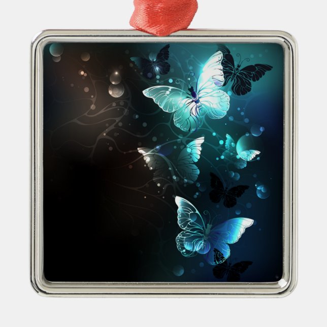 Mint-Night-Schmetterlinge Ornament Aus Metall (Vorne)