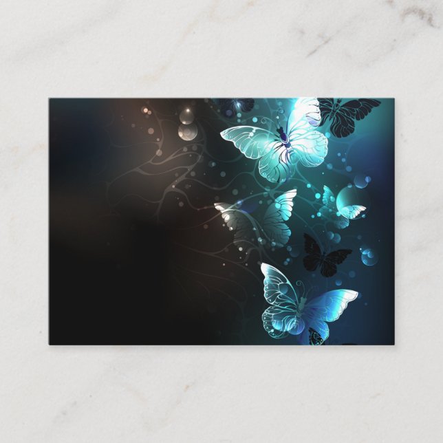 Mint-Night-Schmetterlinge Platzkarte (Vorderseite)