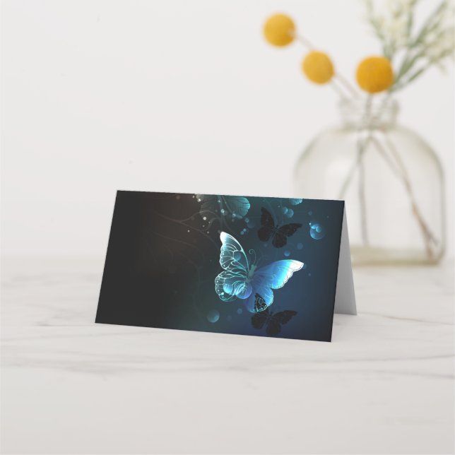 Mint-Night-Schmetterlinge Platzkarte (Vorderseite)