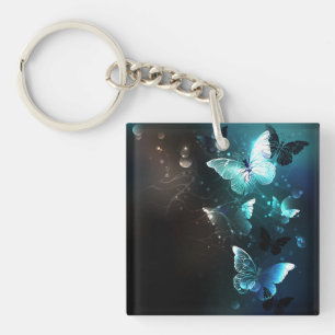 Mint-Night-Schmetterlinge Schlüsselanhänger