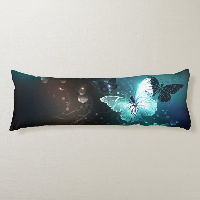 Mint-Night-Schmetterlinge Seitenschläferkissen (Vorderseite)