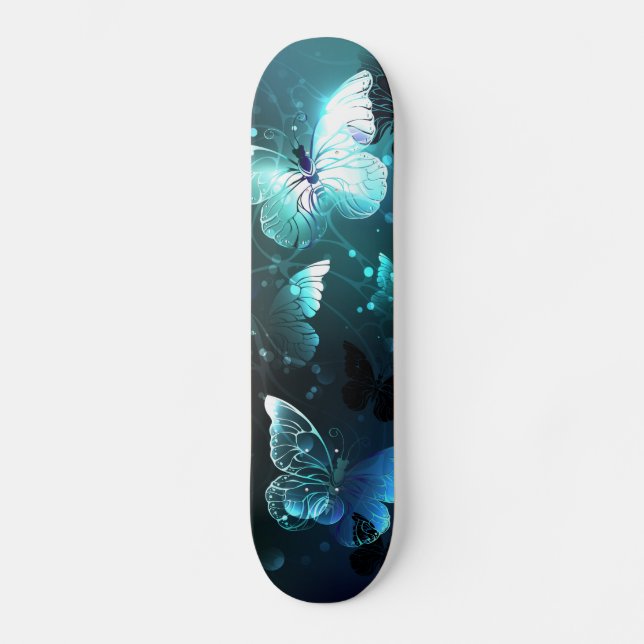Mint-Night-Schmetterlinge Skateboard (Vorderseite)