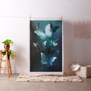 Mint-Night-Schmetterlinge Stoff