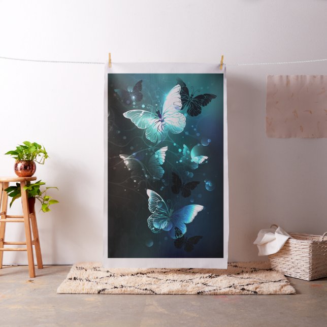 Mint-Night-Schmetterlinge Stoff (Beispiel)
