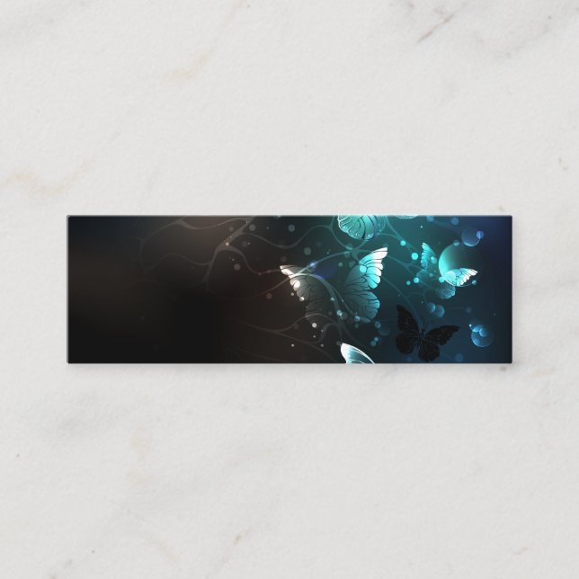 Mint-Night-Schmetterlinge Telefonnummerkarte (Vorderseite)