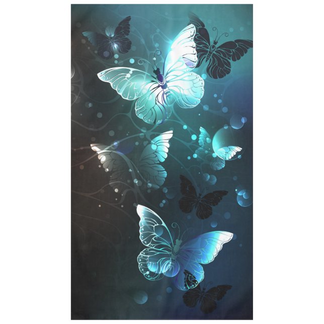 Mint-Night-Schmetterlinge Tischdecke (Vorderseite)