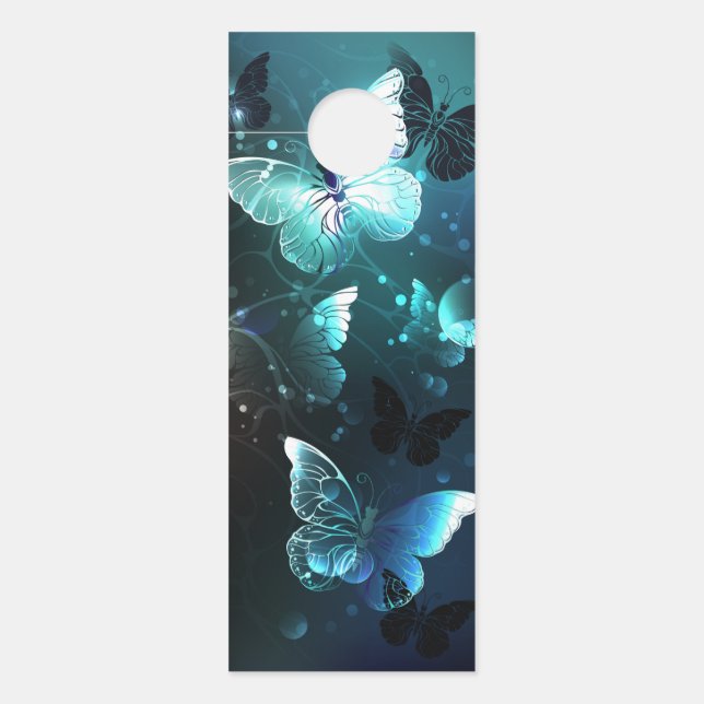 Mint-Night-Schmetterlinge Türanhänger (Vorderseite)
