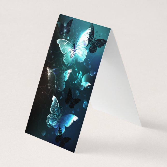 Mint-Night-Schmetterlinge Visitenkarten (Rückseite)