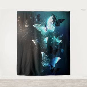 Mint-Night-Schmetterlinge Wandteppich