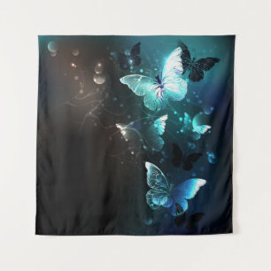 Mint-Night-Schmetterlinge Wandteppich