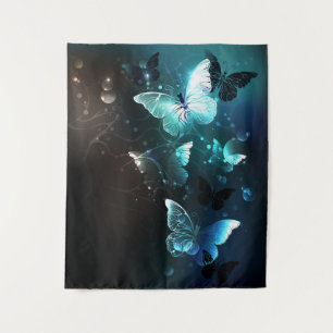 Mint-Night-Schmetterlinge Wandteppich