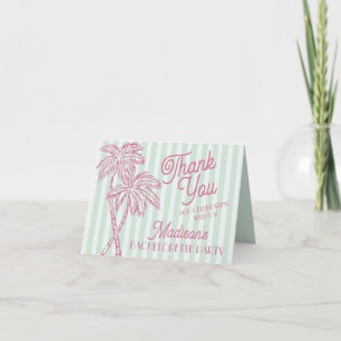 Mint Palm Springs Pastell Strand Danke-Karten Dankeskarte