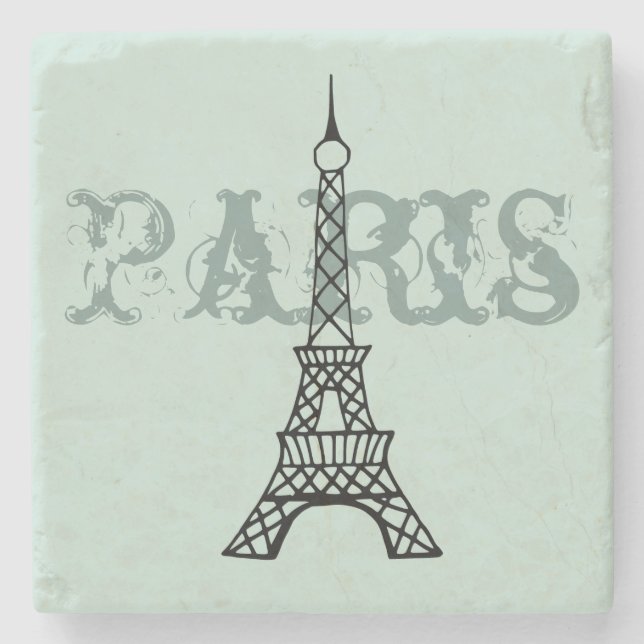 Mint Paris Eiffel Tower Stone Drink Untersetzer Ge (Vorderseite)
