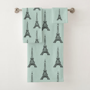 Mint Paris Tour Eiffel Serviettes de bain Set Cade