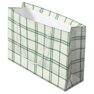Mint Plaid Große Geschenktüte