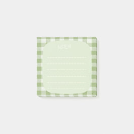 Mint Plaid Note Design Post-it Klebezettel