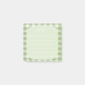 Mint Plaid Note Design Post-it Klebezettel