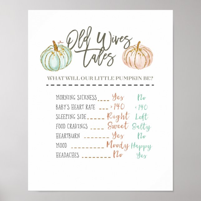 Mint Pumpkin Alte Ehefrauen erzählt Genderoffenbar Poster (Vorne)