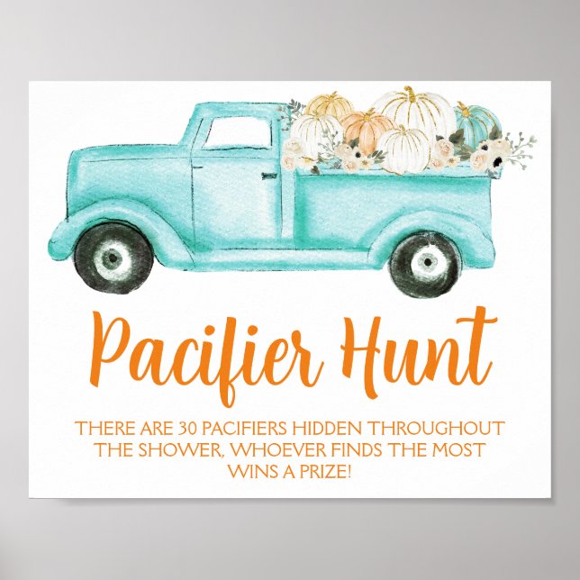 Mint Pumpkin Schnuller Hunt Baby Showspiel Poster (Vorne)