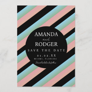 Mint Rosa Schwarz Save the Date  Einladung