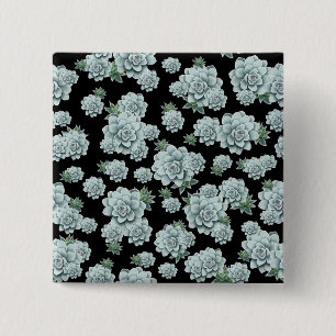 Mint Rosette Succulents Wiederholen Druck auf schw Button