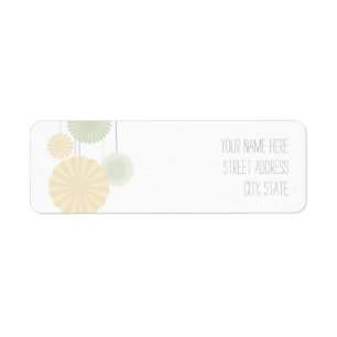 Mint Rosettes-Adressetikett