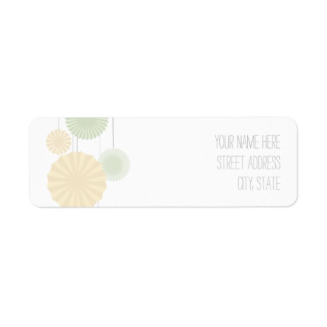 Mint Rosettes-Adressetikett (Vorne)