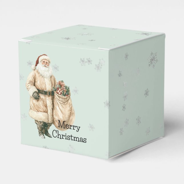 Mint Rustic Weihnachten Geschenkschachtel (Vorderseite)