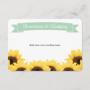 MINT RUSTISCHER SUNFLOWER-EINFÜHRER BEGLEITKARTE