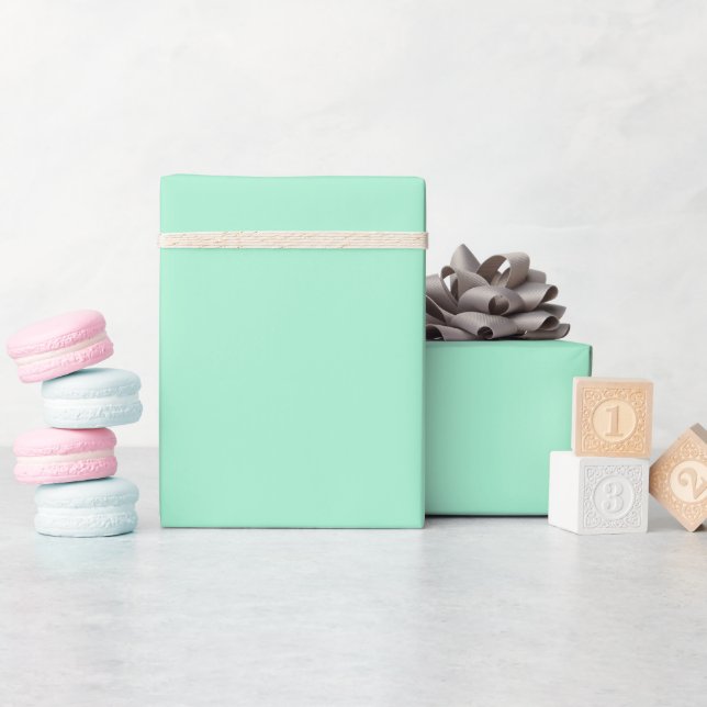 Mint Solid Color Geschenkpapier (Babyparty)