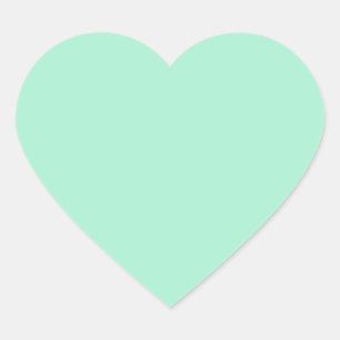 Mint Solid Color Herz-Aufkleber